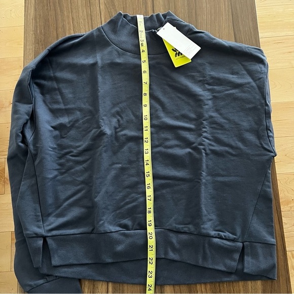 All in Motion™ Women's French Terry Butter Wash Sweatshirt Slate Size L - Picture 12 of 15